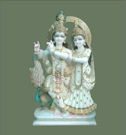 Marble Radha Krishna Statue