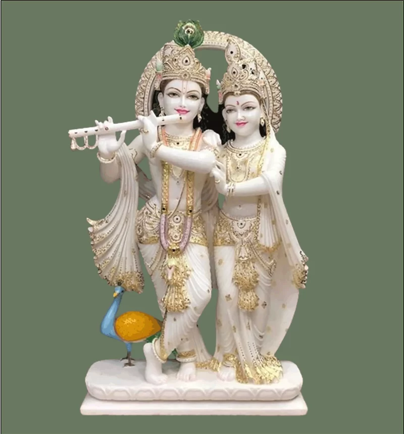 Radha Krishna Marble Murti