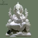 GANPATI WHITE MARBLE IDOL