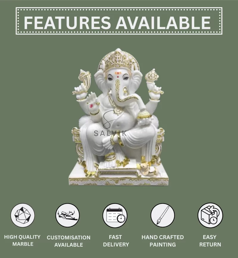 Ganesh Marble Murti1