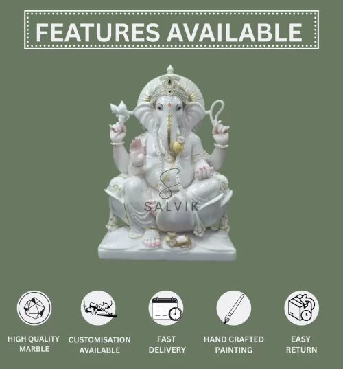 Ganpati Marble Idol 1