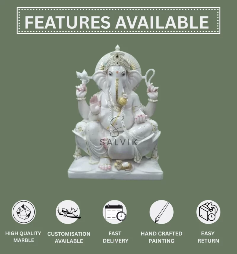 Ganpati Marble Idol 1