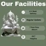 Ganpati white marble idol 2