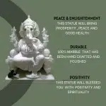 Ganpati white marble idol 3