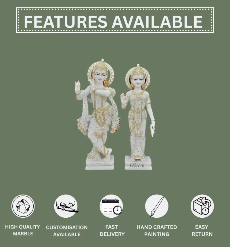 Marble Radha Krishna Idol 1