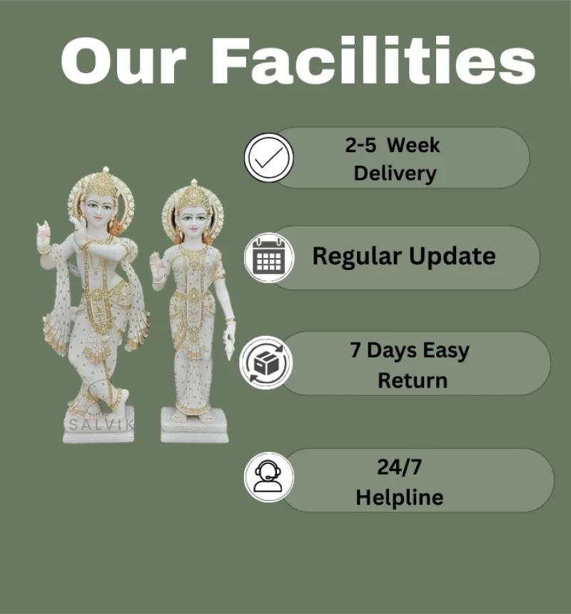 Marble Radha Krishna Idol 2