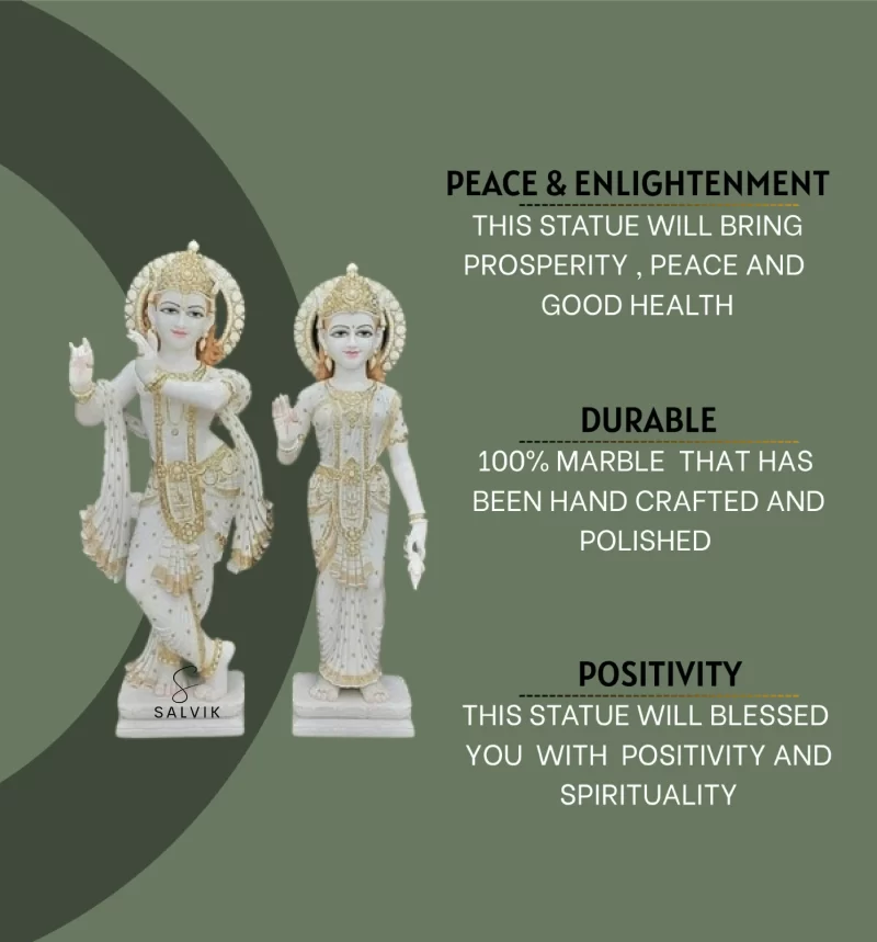 Marble Radha Krishna Idol 3