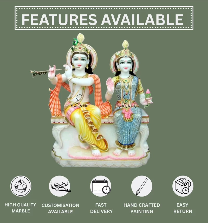 Marble radha krishna murti 1