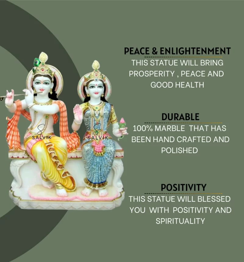 Marble radha krishna murti 3