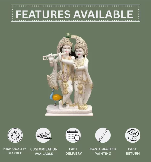 Radha Krishna Marble Idol 1