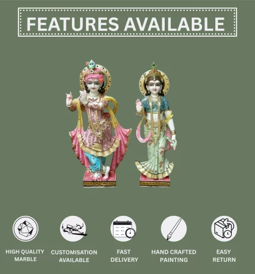 Radha Krishna Marble Murti 1
