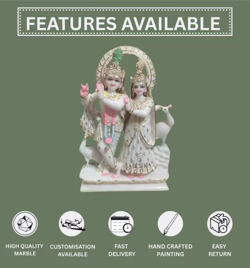 Radha Krishna Marble Statue 1