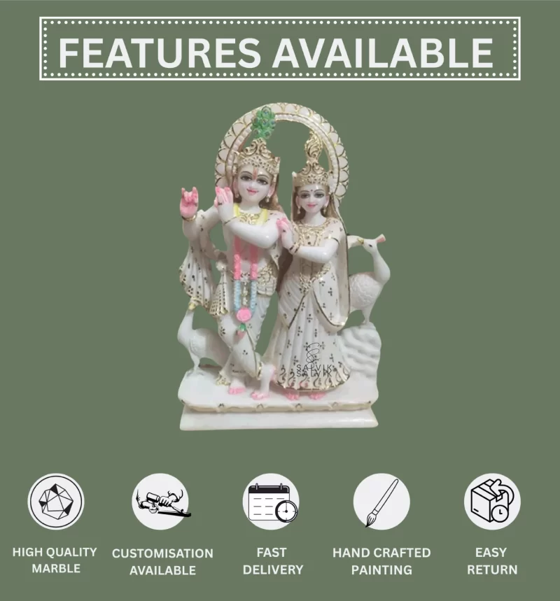 Radha Krishna Marble Statue 1