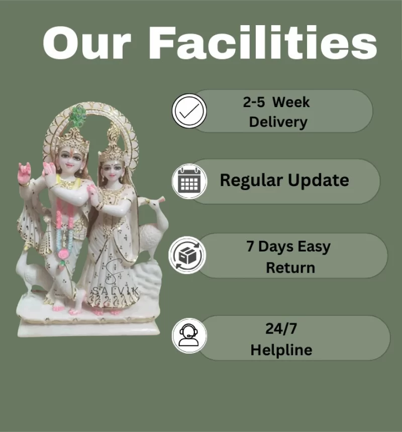 Radha Krishna Marble Statue 2