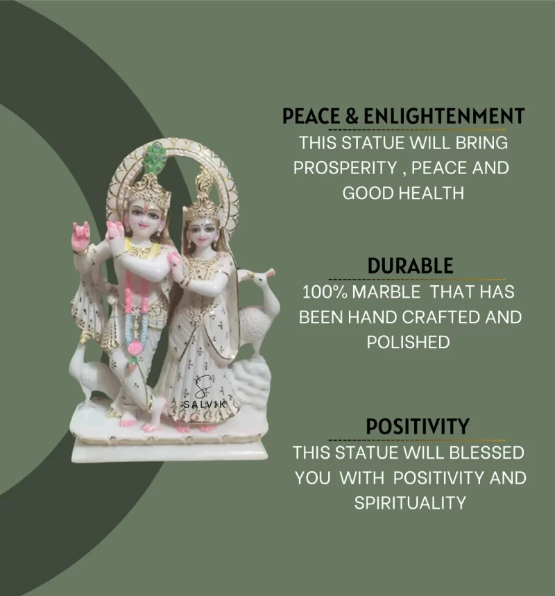 Radha Krishna Marble Statue 3