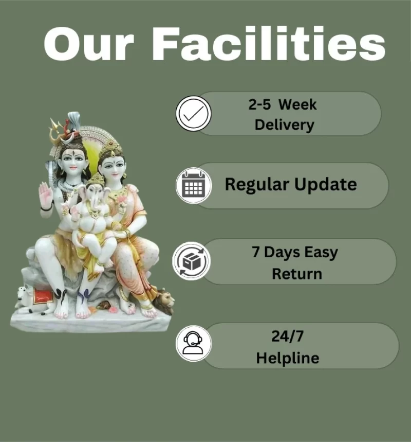 Shiv parivar marble statue 2