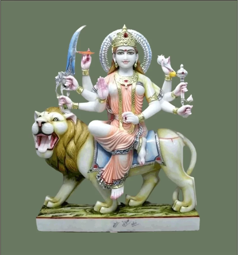 Durga Marble Statue