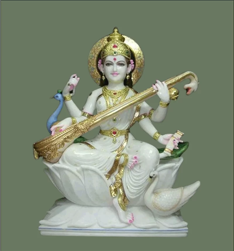 saraswati marble murti