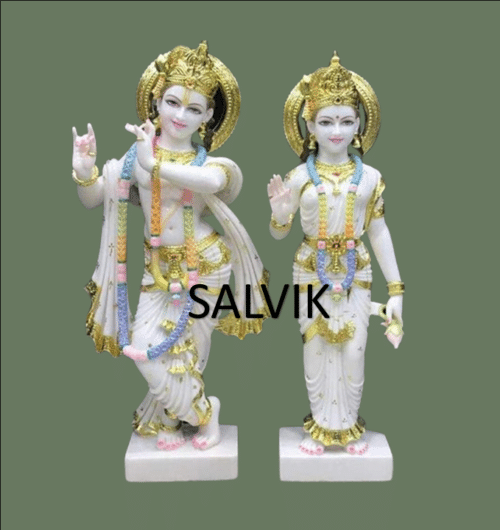 Marble Radha Krishna murti