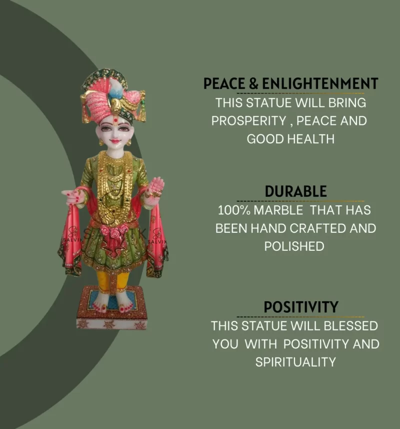 Ghanshyam Maharaj marble statue3