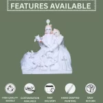 Radha Krishna Jugal marble Statue with Cow 1