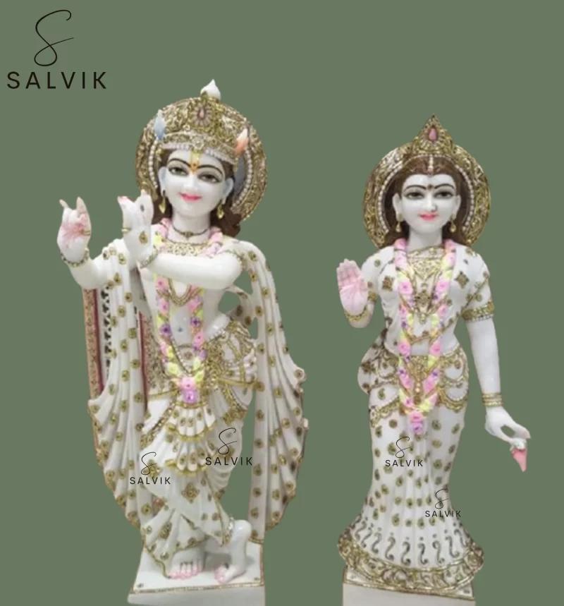 marble radha krishna idol