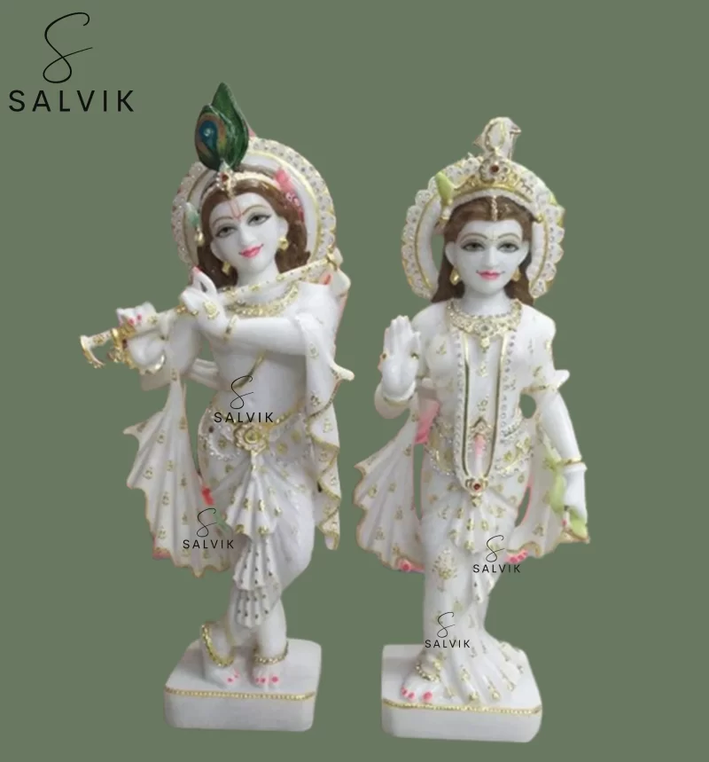 radha krishna marble murti