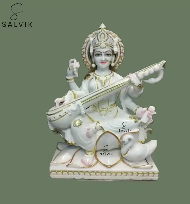 White Saraswati Idol