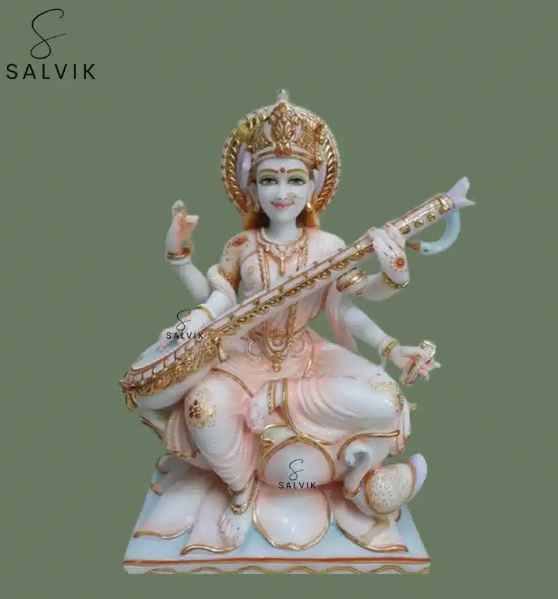 Saraswati Marble Statue