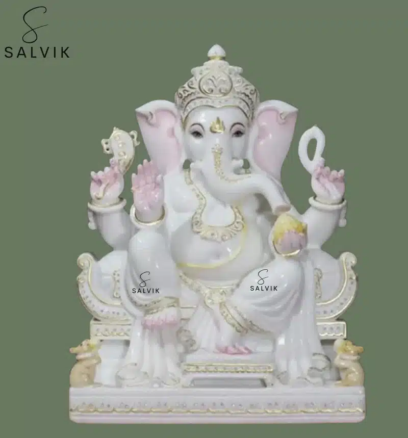 White Marble Ganesh Murti