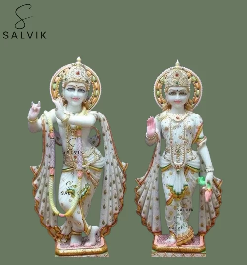 Radha Krishna Marble Murti For Temple