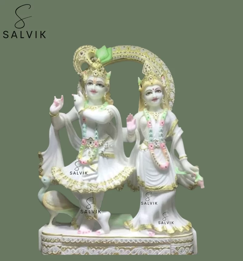 radha krishna marble murti