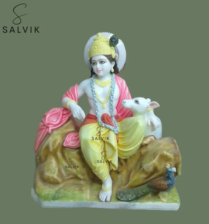 Lord Krishna Marble Statue (24- 30 Inch)