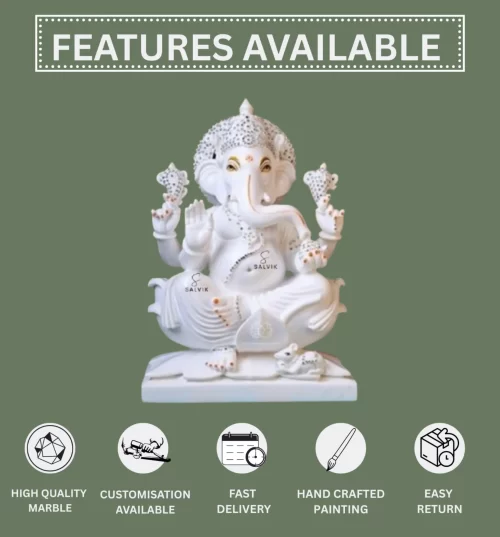 Ganesh idol in marble 1