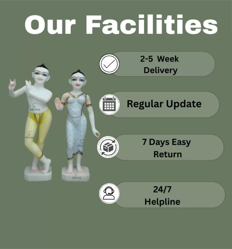 Iskcon Radha Krishna Marble Statue 2