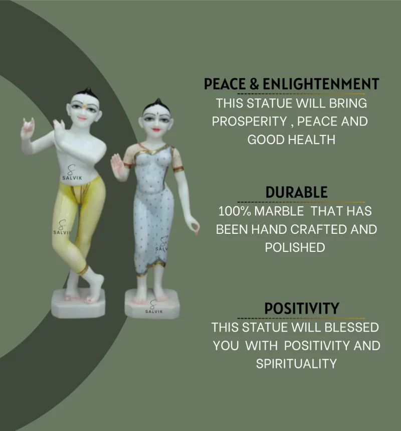 Iskcon Radha Krishna Marble Statue 3