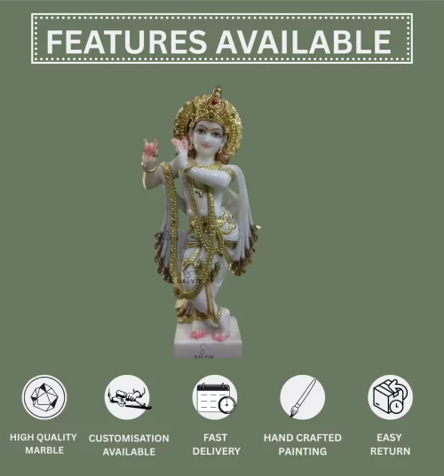 Krishna Murti Marble (12 - 30 Inch) 1