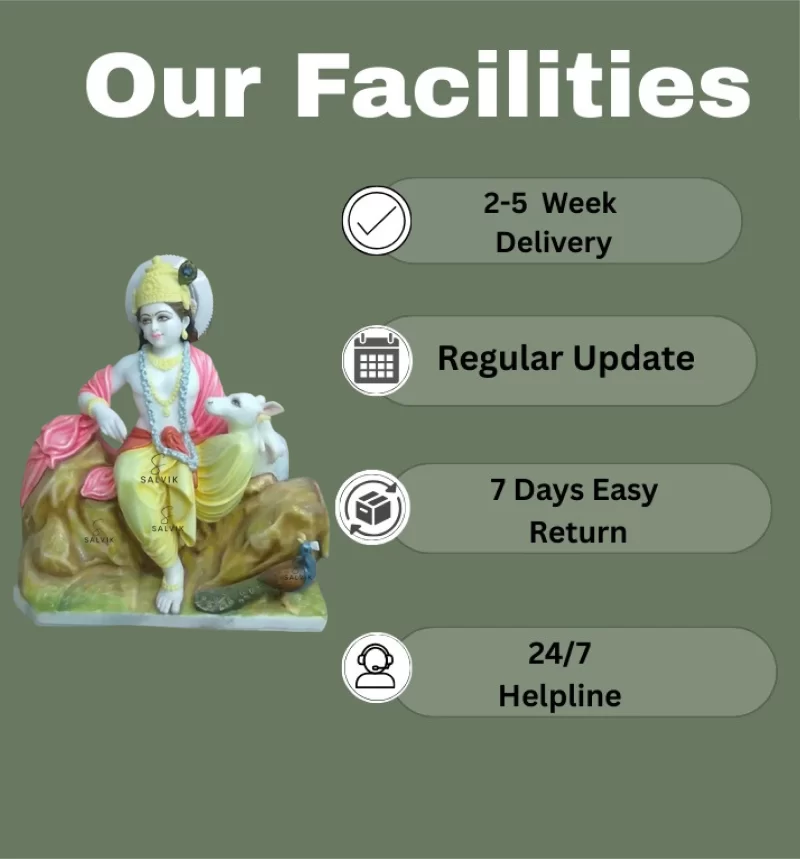Lord Krishna Marble Statue 2