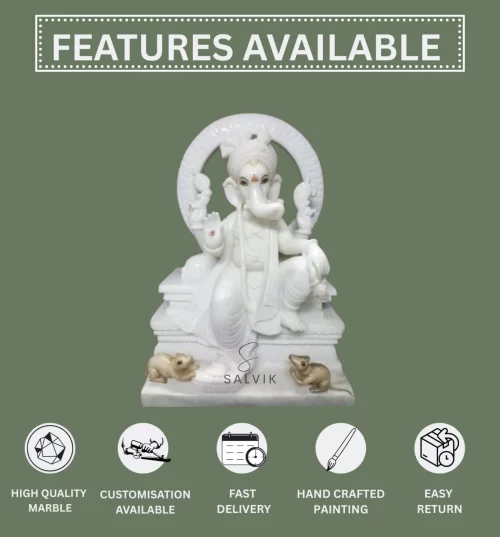 Marble Ganesh Idol 3-1