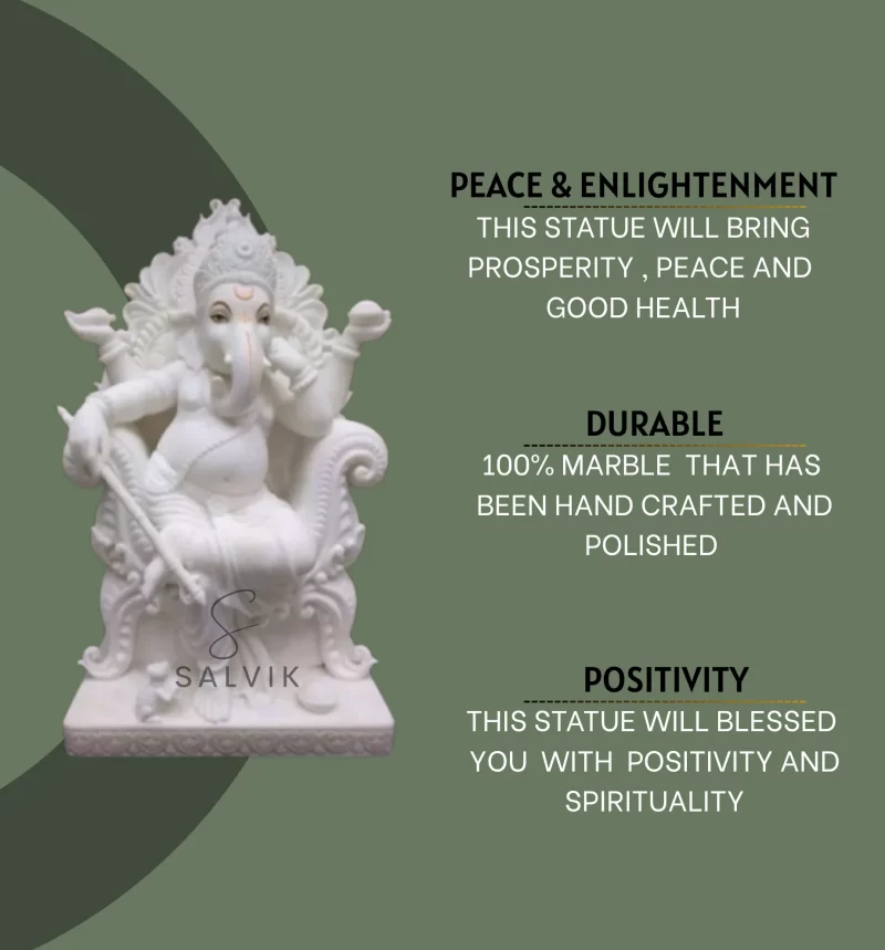 Marble Ganpati Idol 2 3