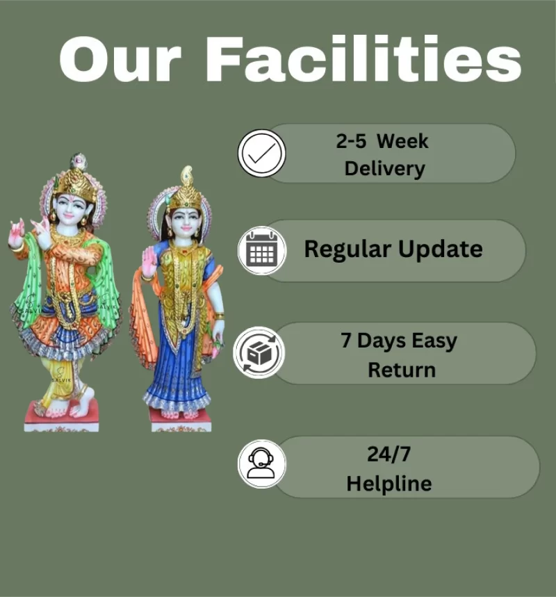 Marble Krishna Radha Statue (12 Inch to 36 Inch) 2