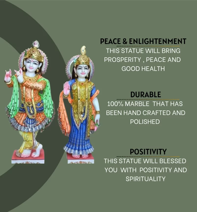 Marble Krishna Radha Statue (12 Inch to 36 Inch) 3