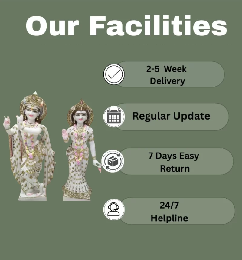 Radha Krishna Idol Marble 12