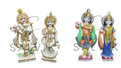 Radha Krishna Marble Statue