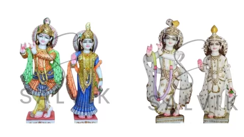 Marble Krishna Radha Statue