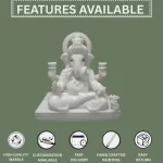 White Marble Ganesh Idol  1