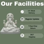 White Marble Ganesh Idol  2