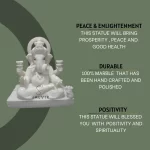 White Marble Ganesh Idol  3