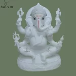 White Ganesh Murti