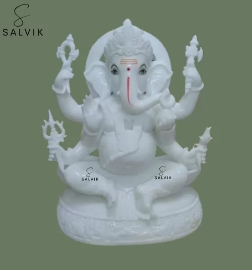 White Ganesh Murti